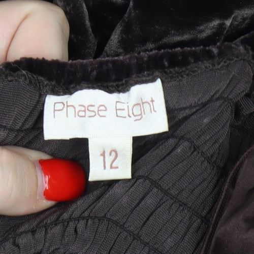 Phase Eight Women's Black Sleeveless Velvet Dress