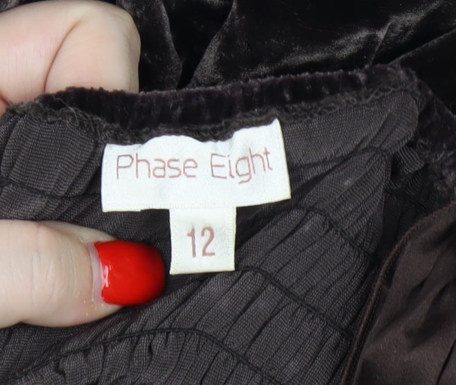 Phase Eight Women's Black Sleeveless Velvet Dress