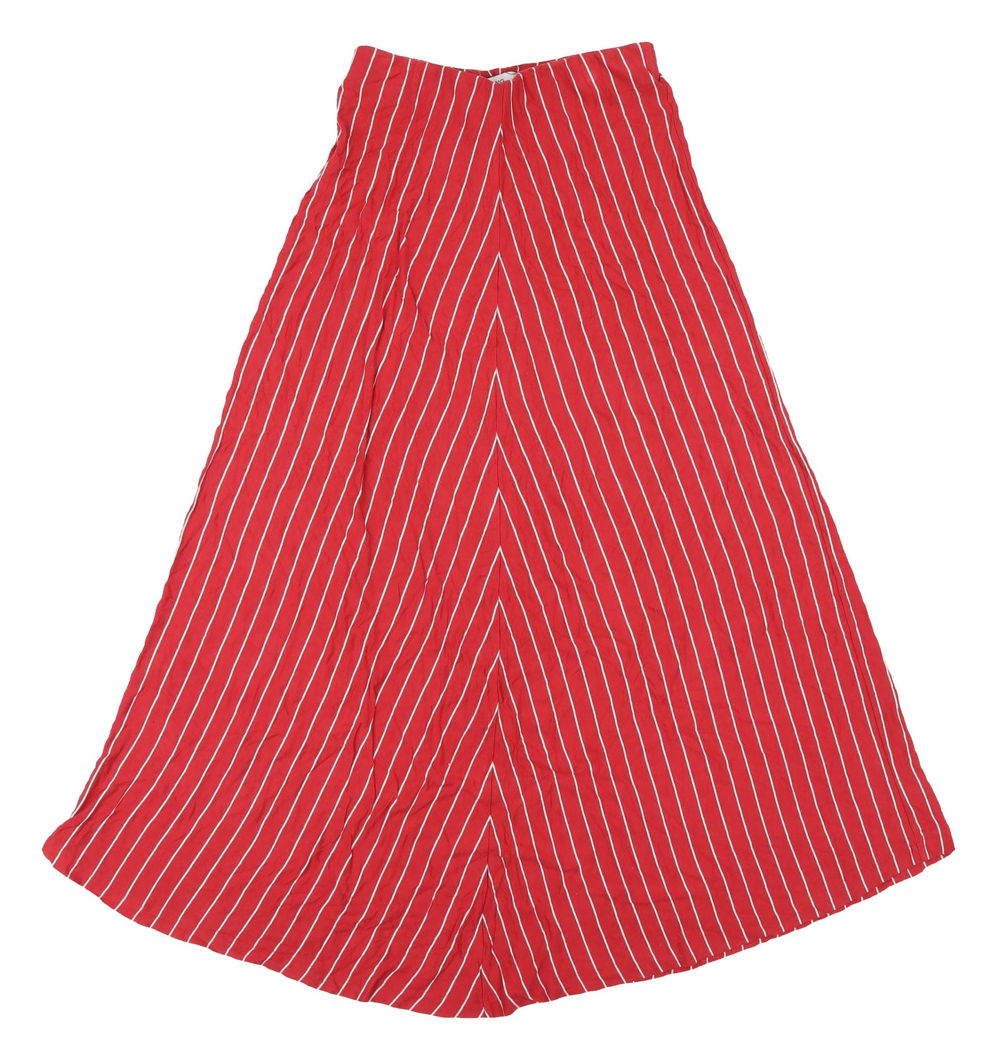 MNG Basics Women's Red Striped Flare Midi Skirt S