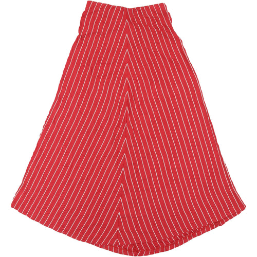 MNG Basics Women's Red Striped Flare Midi Skirt S
