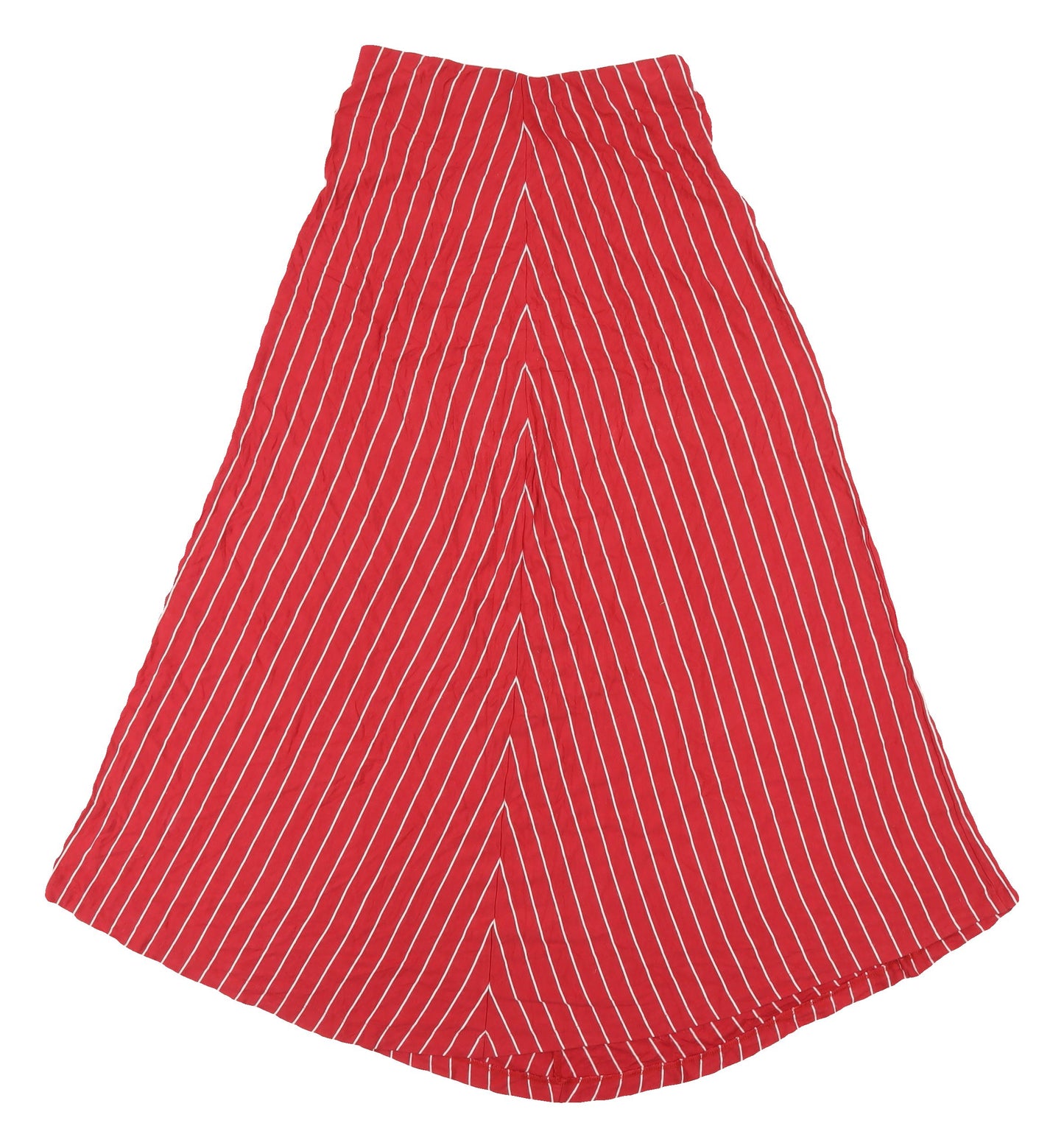 MNG Basics Women's Red Striped Flare Midi Skirt S