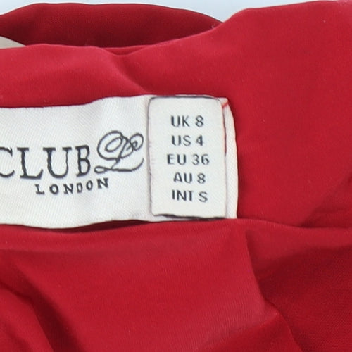 Club L London Women’s Red Strapless Bodycon Dress
