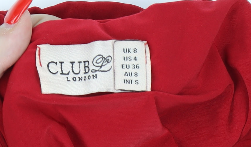 Club L London Women’s Red Strapless Bodycon Dress