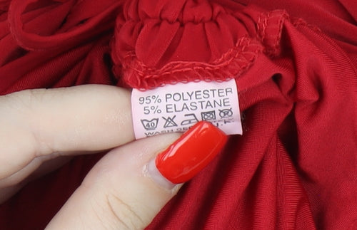 Club L London Women’s Red Strapless Bodycon Dress