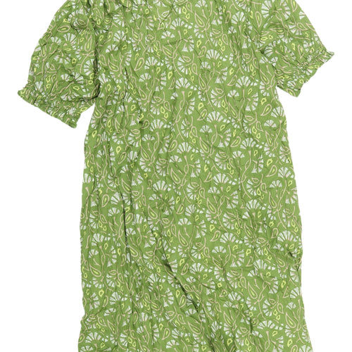 Marks and Spencer Women's Green Floral Dress Size 18