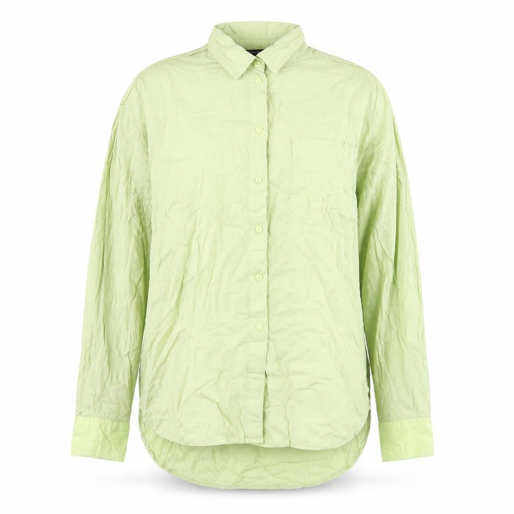 Lindex Women Green Button-Up Shirt - UK M, Linen Blend
