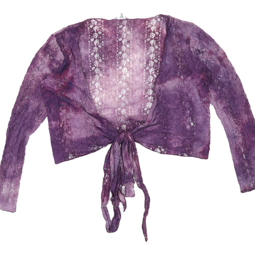 Per Una Women's Purple Lace Shrug, Size 16, Casual Elegance