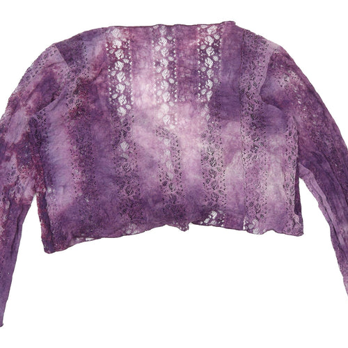 Per Una Women's Purple Lace Shrug, Size 16, Casual Elegance