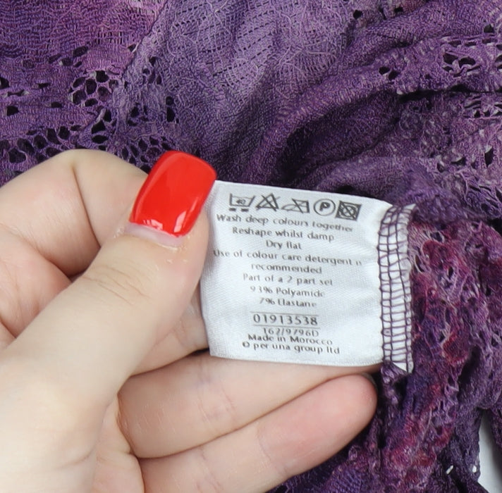 Per Una Women's Purple Lace Shrug, Size 16, Casual Elegance