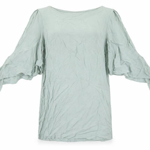 H&M Women's Green Dress Size 12 Flared Sleeve Casual