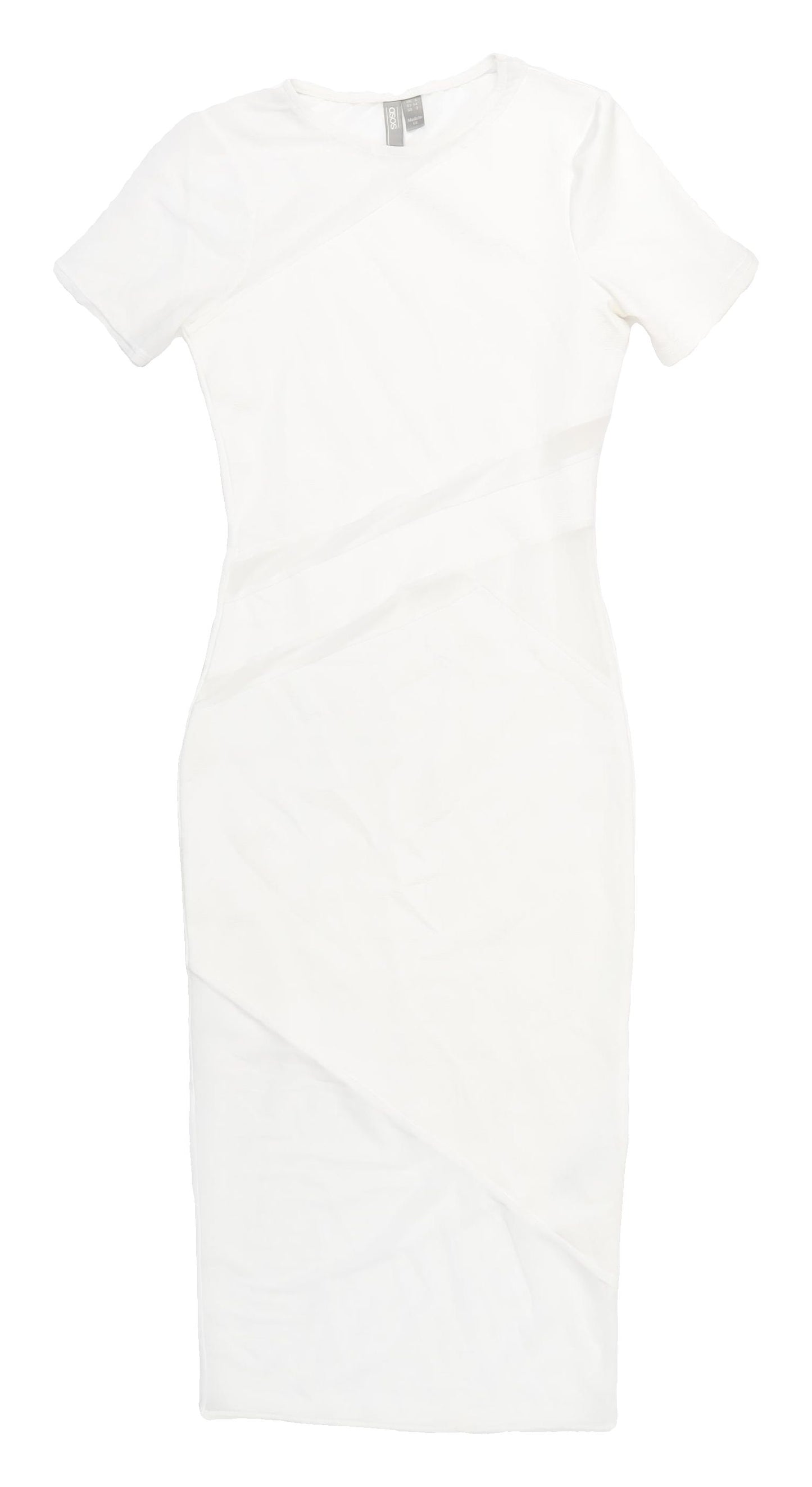 ASOS Women's White Bodycon Midi Dress Size 6