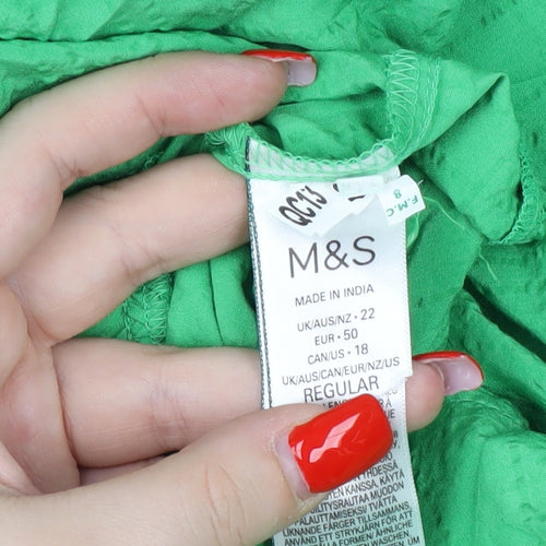 Marks and Spencer Women's Green Dress Size 22