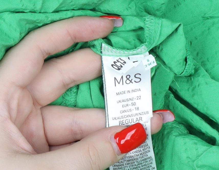 Marks and Spencer Women's Green Dress Size 22