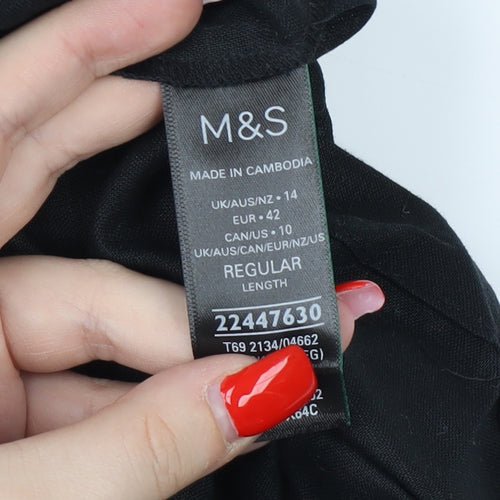 Marks and Spencer Women's Black Slip Dress Size 14