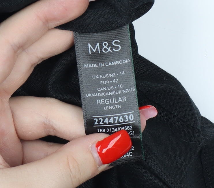 Marks and Spencer Women's Black Slip Dress Size 14