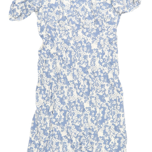 Marks and Spencer Women's Blue Floral A-Line Dress