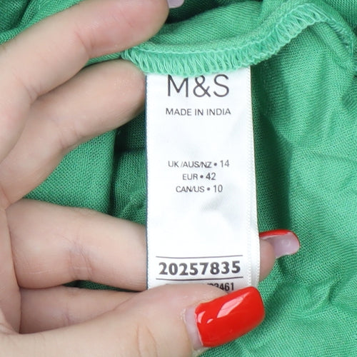 Marks and Spencer Green Linen Blend Tank for Women