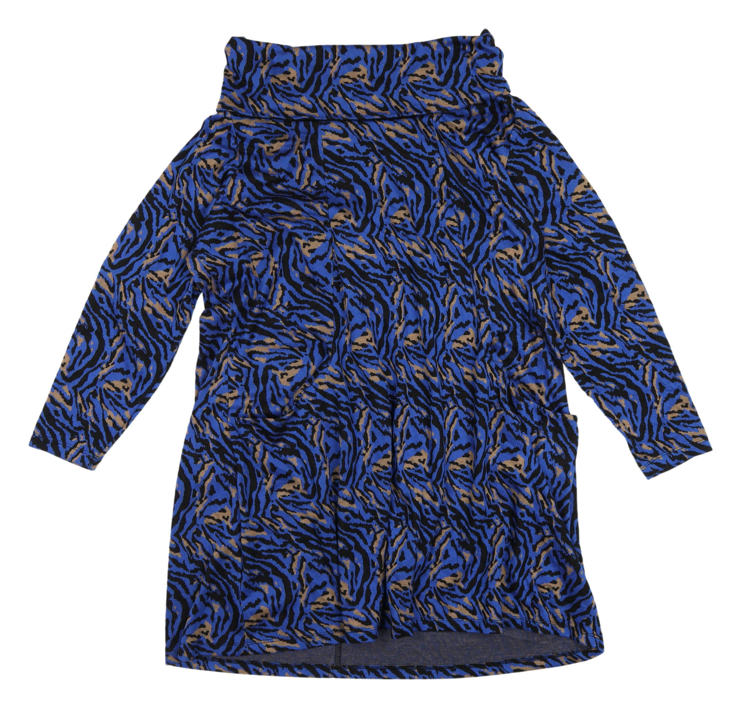 Joe Browns Blue Animal Print Long Sleeve Dress Size 26