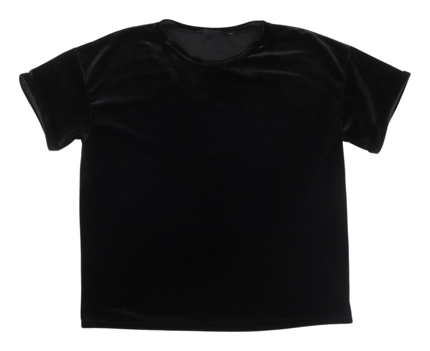 Next Women's Black Relaxed Velour T-Shirt - Size 18