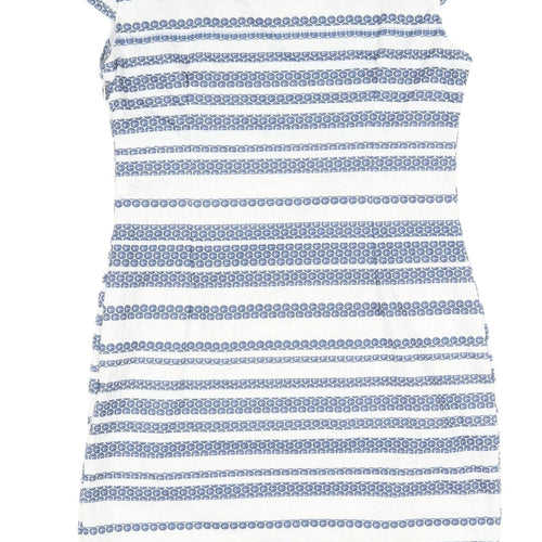 Apricot Women's Blue Striped T-Shirt Dress Size 10