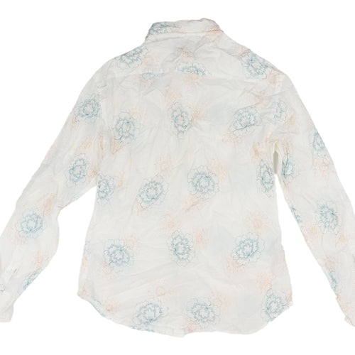 French Connection Women's Ivory Button-Up Shirt, M, Floral