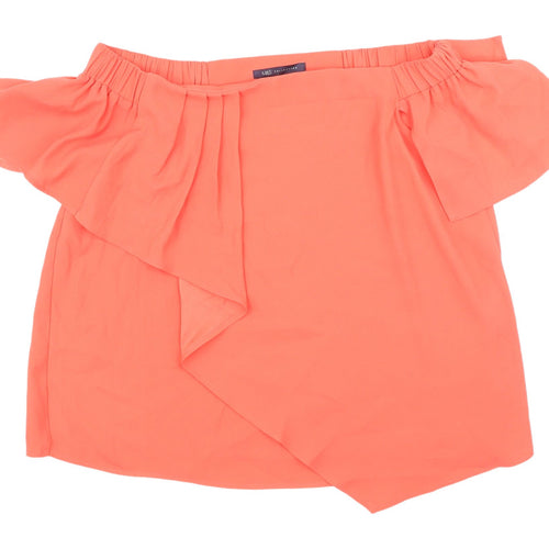 Marks and Spencer Women's Orange Off Shoulder Blouse