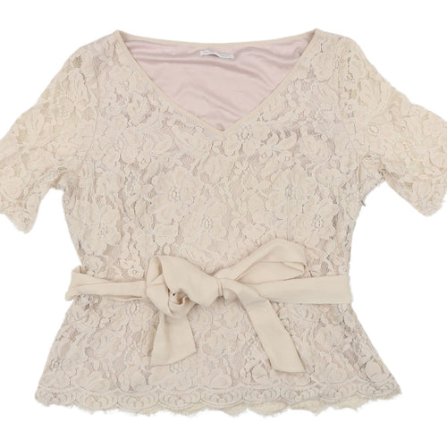 Jacques Vert Beige Lace Blouse Women’s Size 14