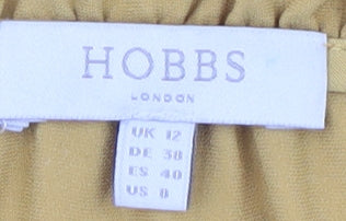 Hobbs Women's Yellow Ruffle Blouse, Size 12