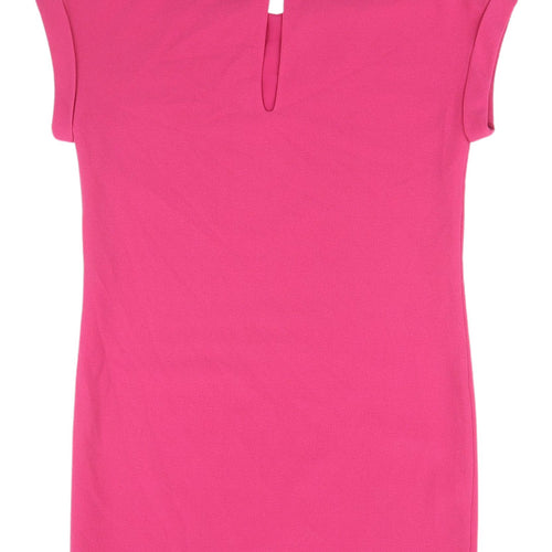 Next Women's Pink Cap Sleeve Sheath Dress Size 8