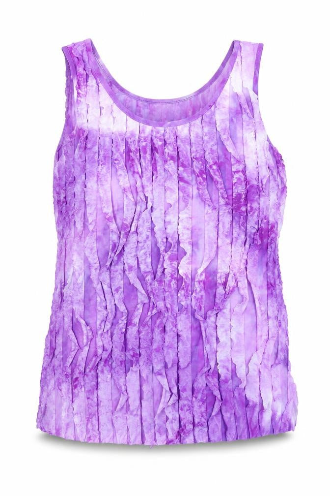 Front view of Antthony Studio Women's Purple Tank, Medium, Casual Sleeveless Top