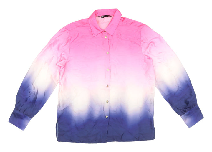 ZARA Women's Multicoloured Button-Up Shirt XS