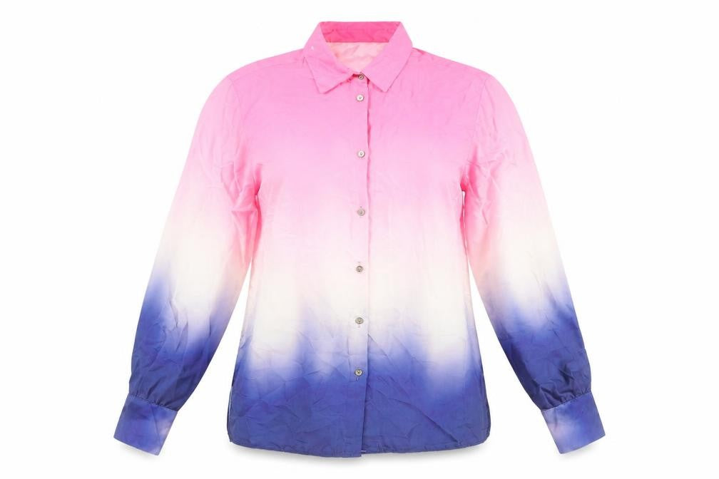 Front view of Zara Women's Multicoloured Button-Up Shirt XS