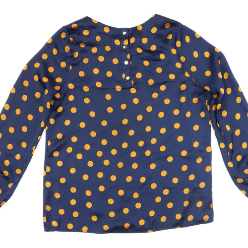 Louche Women's Blue Polka Dot Blouse, Size 12