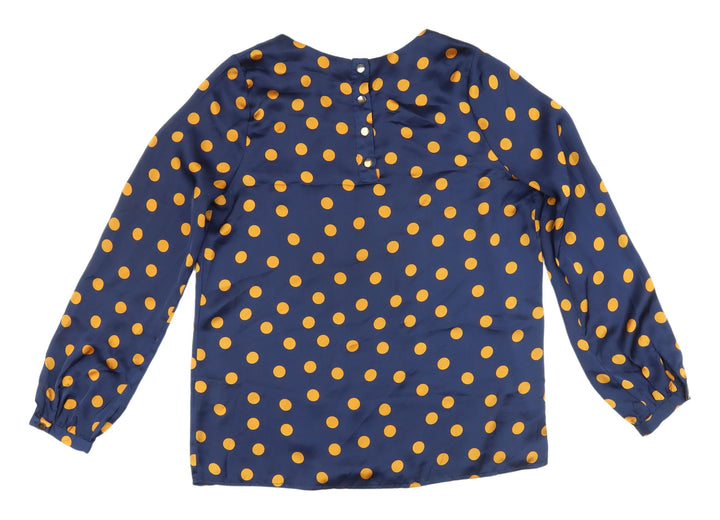 Louche Women's Blue Polka Dot Blouse, Size 12