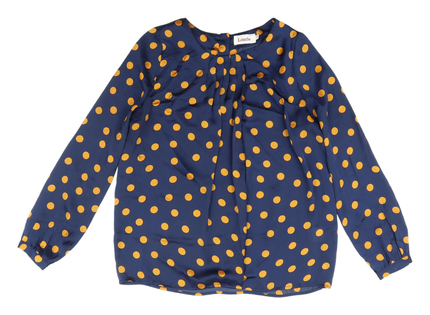 Louche Women's Blue Polka Dot Blouse, Size 12