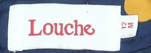 Louche Women's Blue Polka Dot Blouse, Size 12