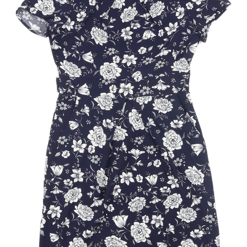 Yumi Women's Floral Sheath Dress Blue Size 8