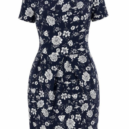 Yumi Women's Floral Sheath Dress Blue Size 8