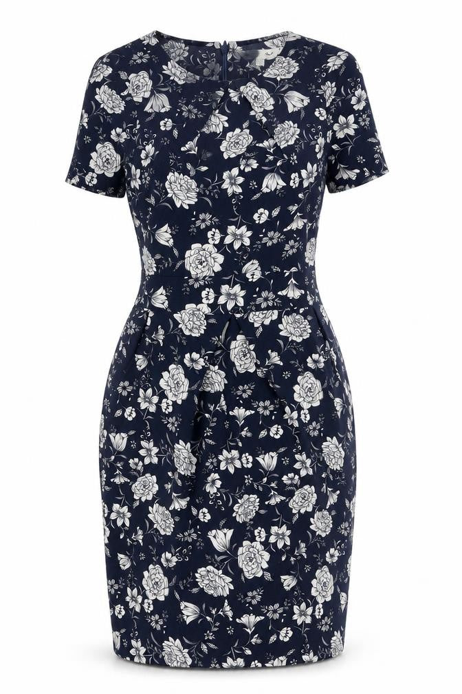 Yumi Women's Floral Sheath Dress Blue Size 8