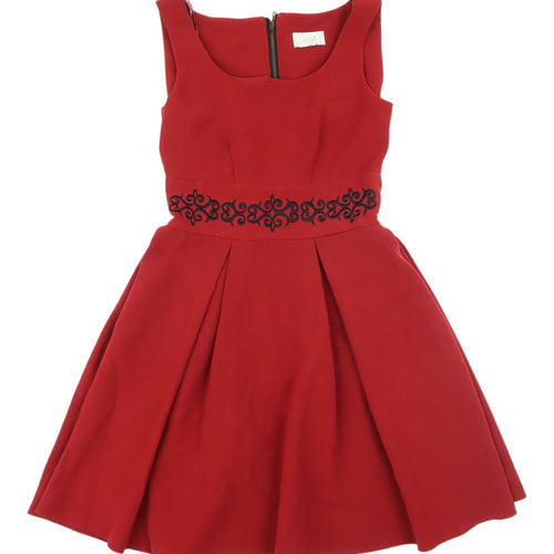 Almari Women's Red A-Line Party Dress, Size 8