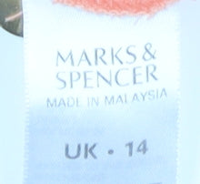 Marks & Spencer Women's Orange Button-Up Shirt, Size 14