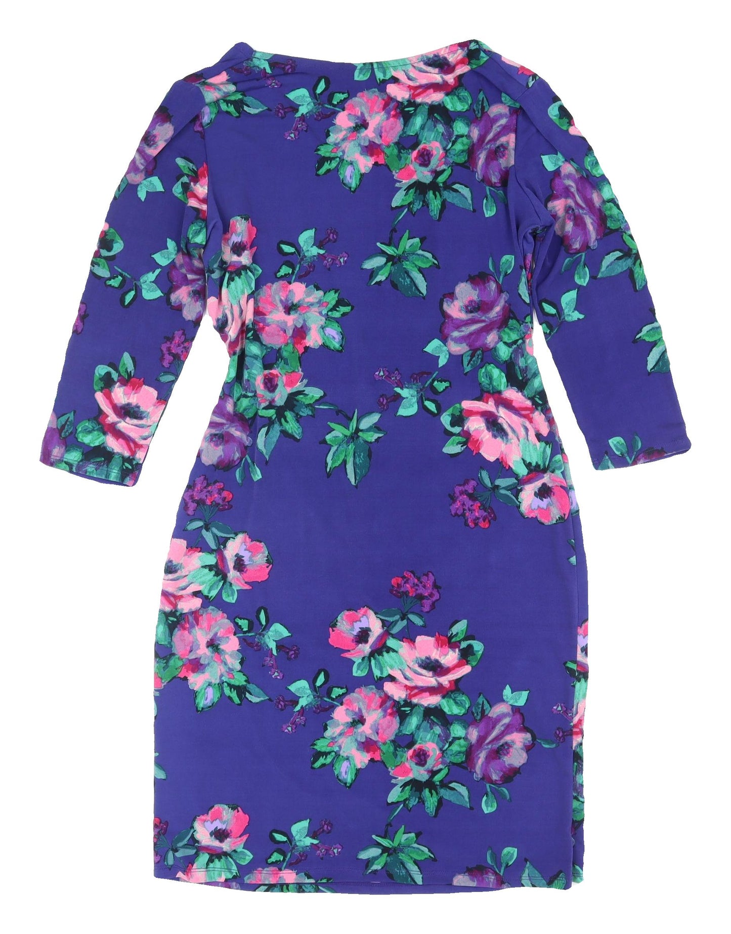 M&Co Women's Multicoloured Size 10 Floral Wrap Dress