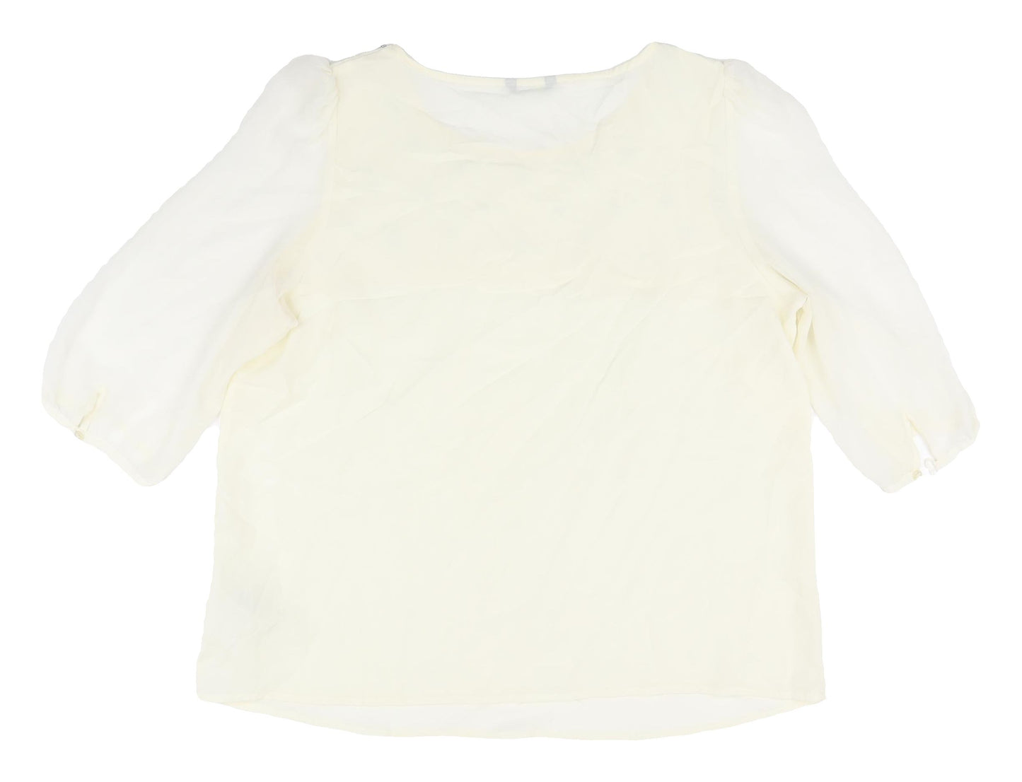Marks and Spencer Women's Ivory Blouse UK 18 Puff Sleeve
