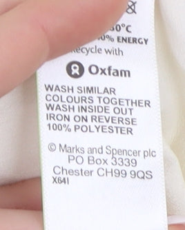 Marks and Spencer Women's Ivory Blouse UK 18 Puff Sleeve