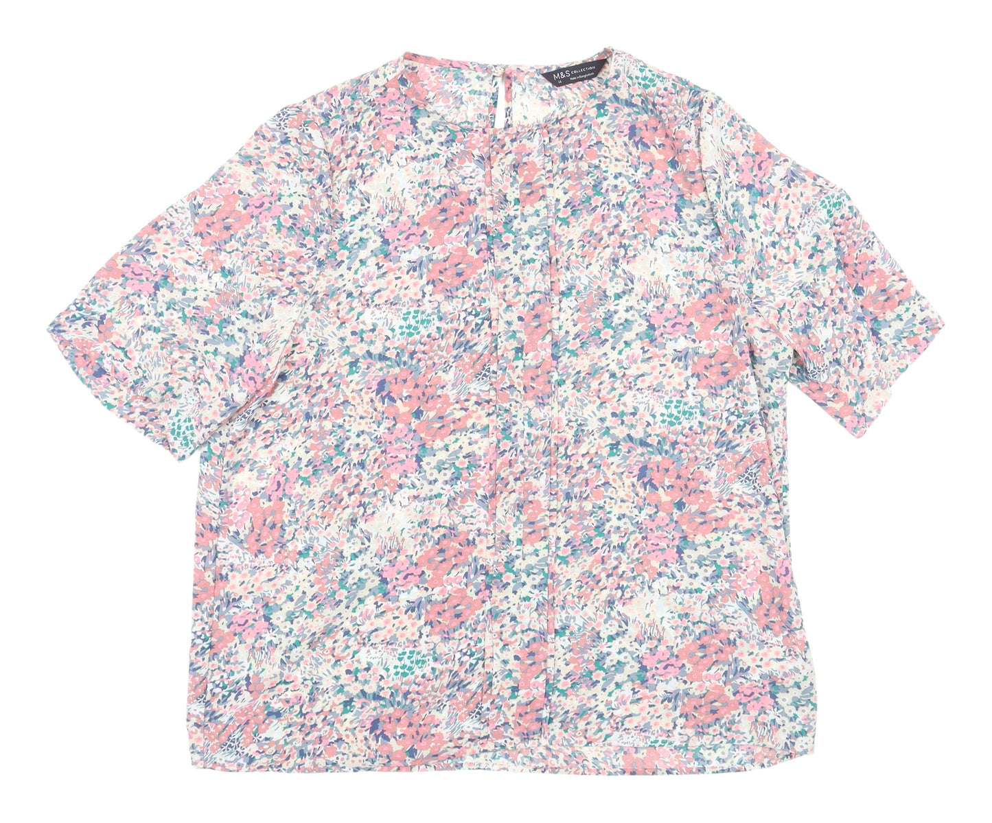 Marks and Spencer Floral Blouse for Women, Size 14