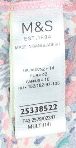 Marks and Spencer Floral Blouse for Women, Size 14