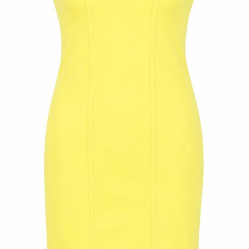 Bershka Women's Yellow Bodycon Dress XS