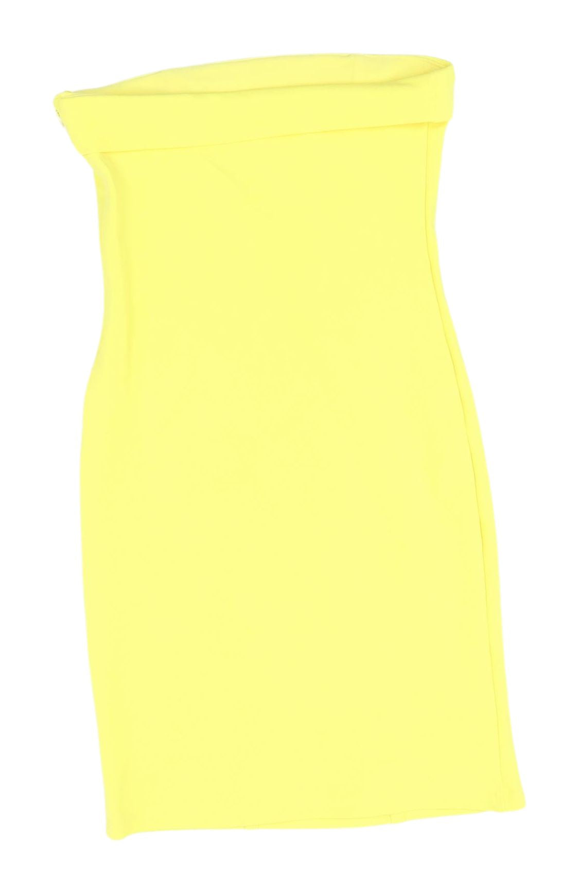 Bershka Women's Yellow Bodycon Dress XS