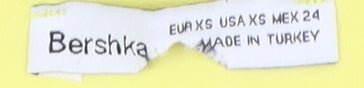Bershka Women's Yellow Bodycon Dress XS