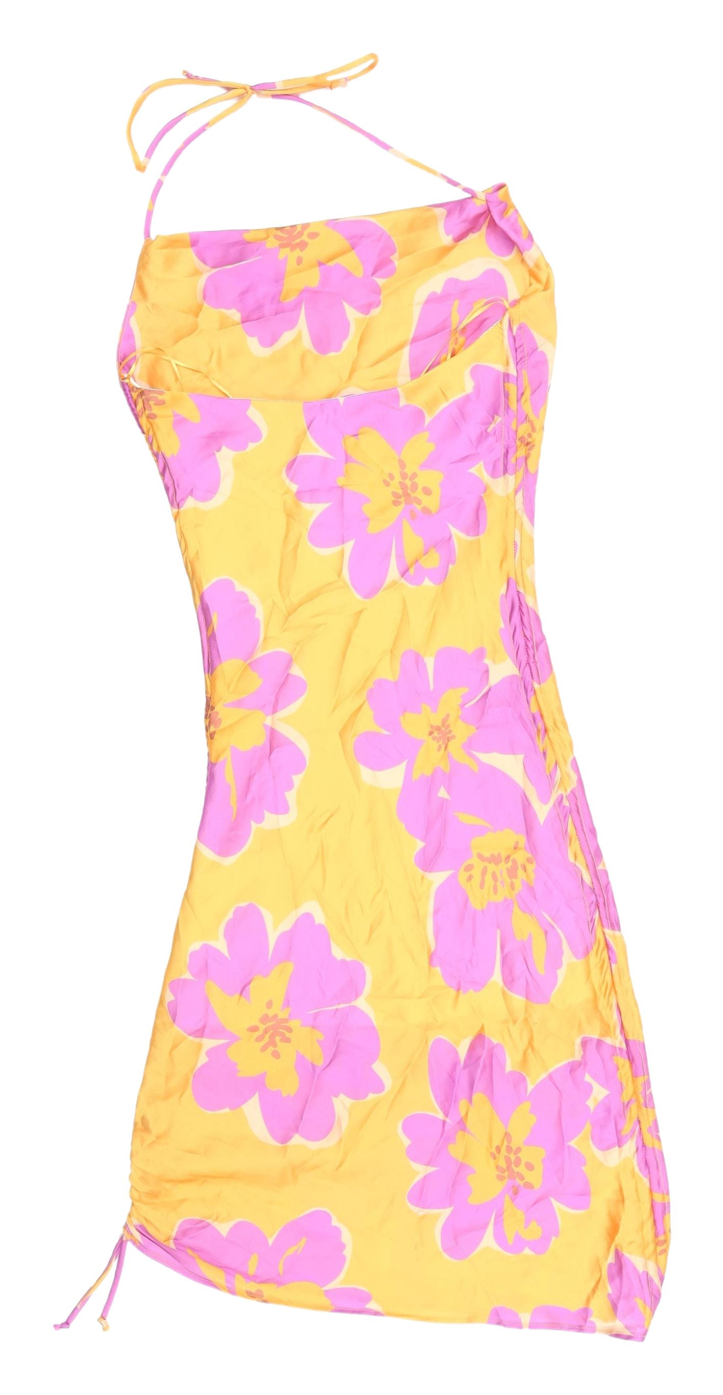 Bershka Women's XS Multicoloured Floral Bodycon Dress